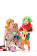 Photo: Big and little clown are playing III Big and little clown are playing III