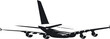 Vector silhouette of passenger jetliner a380