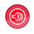 web button with sound symbol
