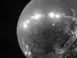 Disco night club ball black and white