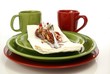 Green and Red Tableware