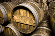 Wine barrels closeup