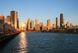 The high-rise buildings in Chicago