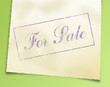 "For sale" on a paper