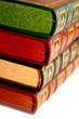 Bright pages of four books Bright pages of four books