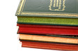 Horizontal books on white Horizontal books on white