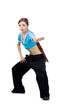 Young woman exercising