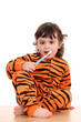 girl and tooth-brush