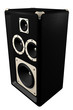 Illustration: 3d speaker on white background 3d speaker on white background