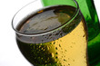 Beer glass and bottle on a white background