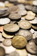 Full frame view of mixed international coins