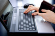 Foto: Online payment: paying with wallet in hand Online payment: paying with wallet in hand