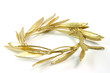closeup gold wreath