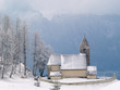 Photo: Alpine Church after morning snowfall Alpine Church after morning snowfall