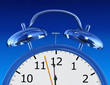 blue alarm clock
