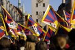 Tibet Flaggen Freiheit- Demonstration Tibet Flaggen Freiheit- Demonstration