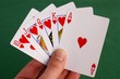 quinte flush royale à coeur