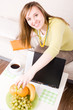 woman with laptop