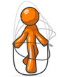 Orange Man Jumping Rope