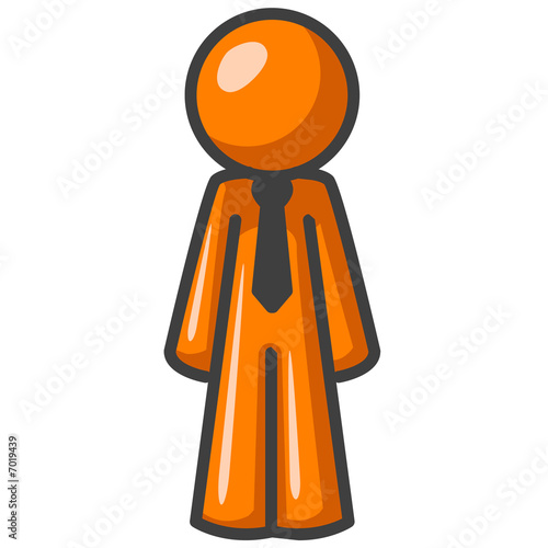 clip art people standing. Orange Man Standing Straight