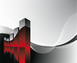 diagram illustration with wave on dark background