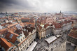 Prague view of city from above