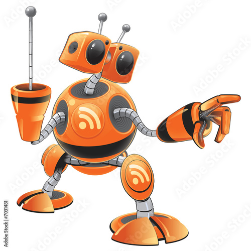 Illustration: Orange RSS Robot Concept Orange RSS Robot Concept