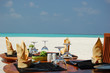 Dining on the beach