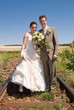 Bride and groom together