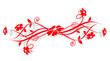 red flower arabesque - vector shape design