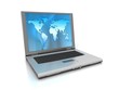 Map on laptop
