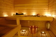 Interior of a Finnish sauna Interior of a Finnish sauna