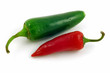 Red and green chili peppers