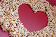 Heart shaped popcorn