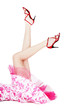 Legs in red stilettos Legs in red stilettos