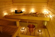 Interior of a Finnish sauna