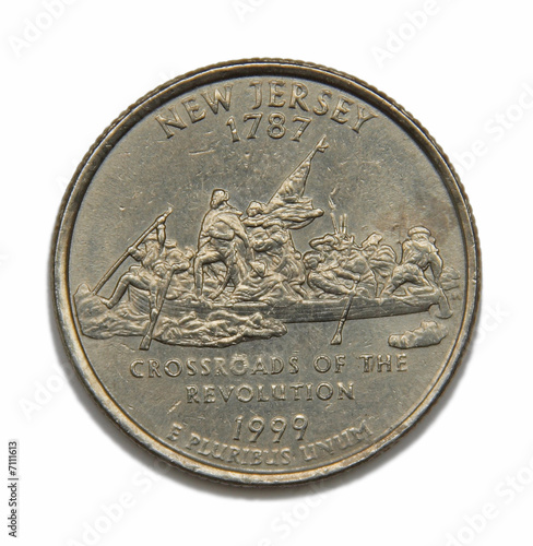Photo: USA New Jersey quarter dollar USA New Jersey quarter dollar