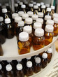 bottles with white screw-top for a medicine