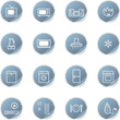 blue sticker household appliances icons blue sticker household appliances icons