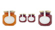 Apricot and strawberry jam jars Apricot and strawberry jam jars