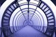 futuristic glass corridor
