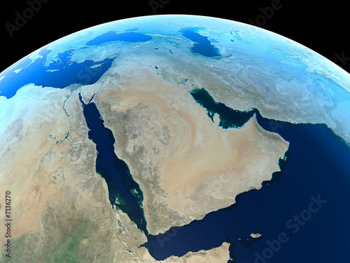 Illustration: The MIddle East as seen from space The MIddle East as seen from space