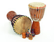 Djembe drums and caxixi shakers Djembe drums and caxixi shakers