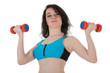 Girl practicing fitness
