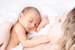 Newborn sleeping child