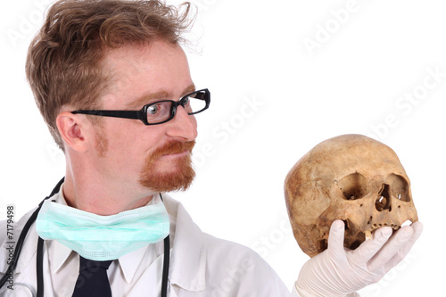 Photo: doctor with skull doctor with skull