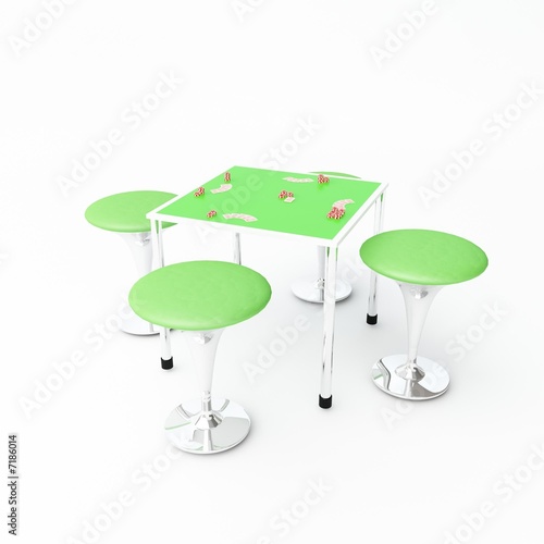 Illustration: Poker table Poker table