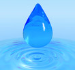 Illustration: blue water drop blue water drop