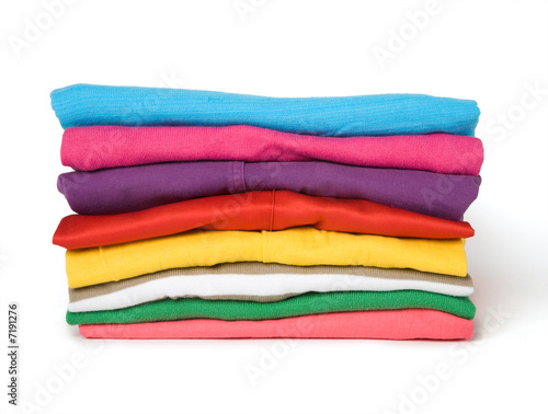 Pile of multi-coloured clothes