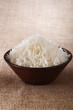 plain white rice bowl on brown rustic background plain white rice bowl on brown rustic background